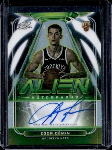 2025-26 Topps Cosmic Chrome Egor Demin Alien Auto RC Rookie #AA-ED Nets