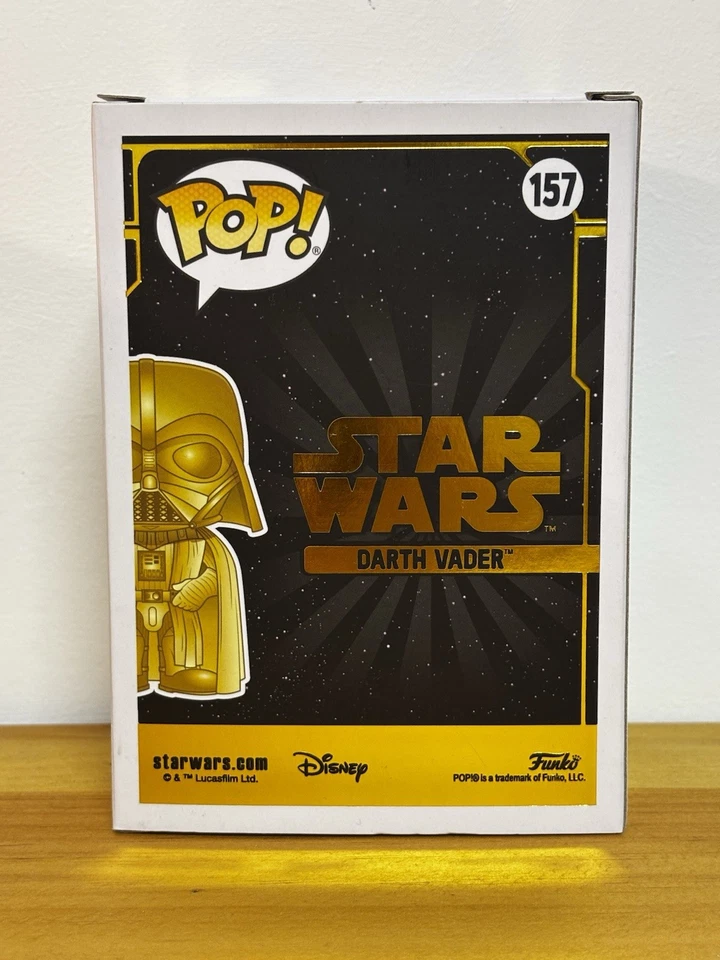 Funko Pop! Star Wars #157 - Darth Vader Gold Chrome - Limited Lucca Comics - Immagine 4 di 4
