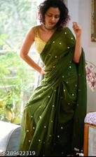 Traditional Khadi Cotton Handmade Saree With Unstitched Bloused Wedding Wear Gif