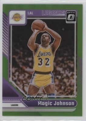 2024 Panini Donruss Optic Legends Lime Green Prizm 7/149 Magic Johnson HOF db5