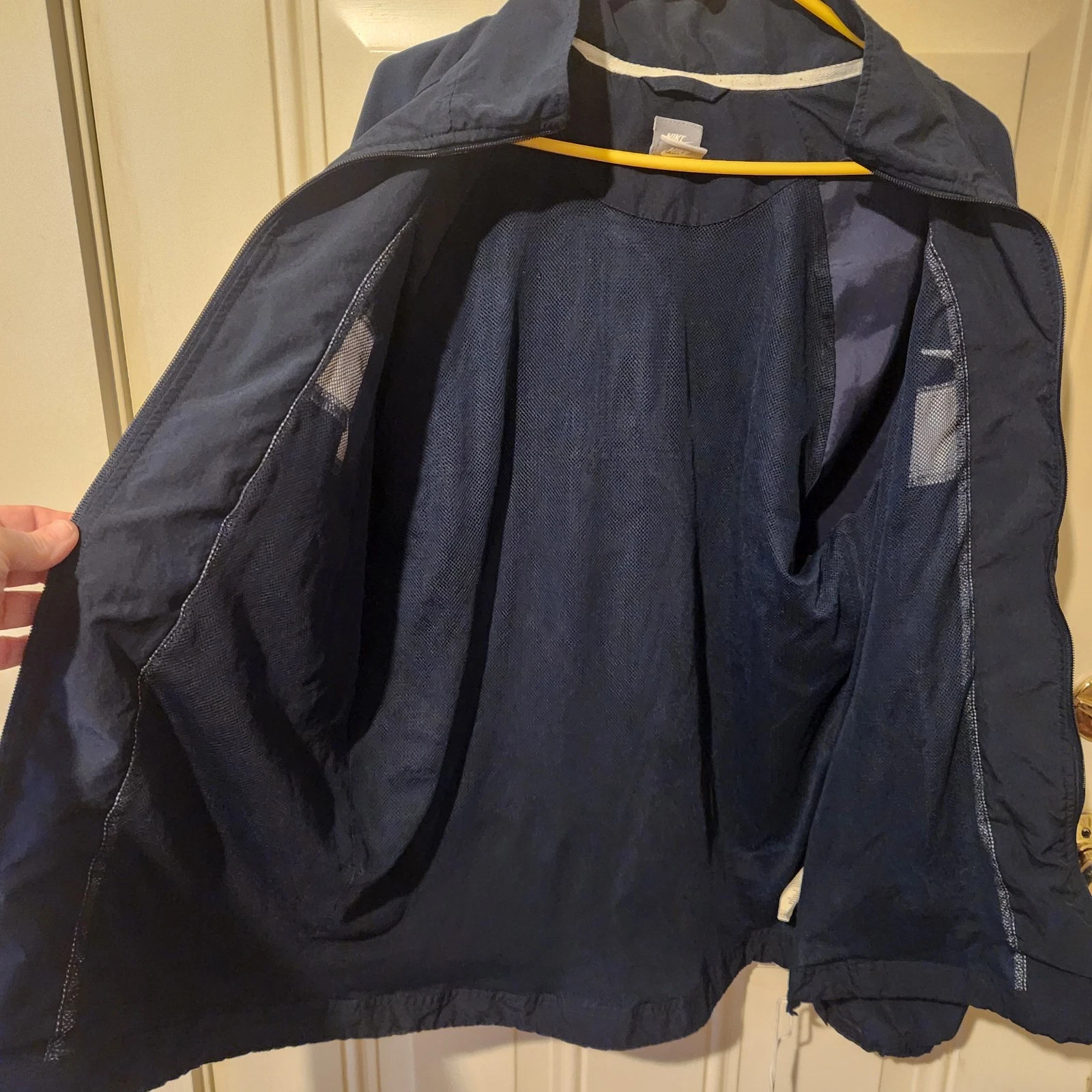 Nike Men's Y2K Blue/White Colorblock VTG Windbreaker Full Zip Pockets Jacket XL - product detail image 8