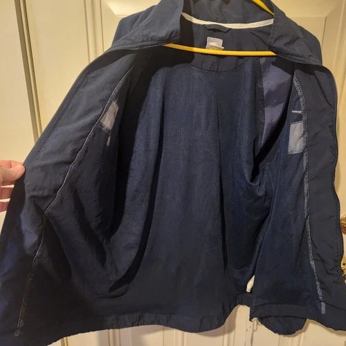 Nike Men's Y2K Blue/White Colorblock VTG Windbreaker Full Zip Pockets Jacket XL image 8