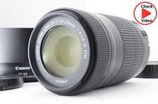 Canon EF-S 55-250mm f/4-5.6 IS STM Telephoto Zoom Lens w/ Hood Japan Mint 