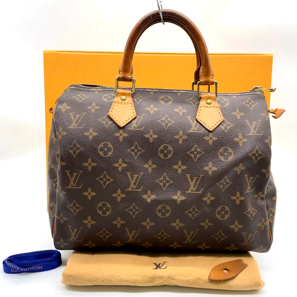 Auth Louis Vuitton Monogram Speedy 30 M41526 Handbag W/Dust Bag