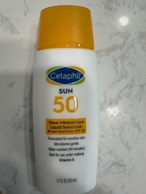 Cetaphil Sheer Mineral Face Sunscreen SPF 50 Vitamin E 1.7 fl oz NEW