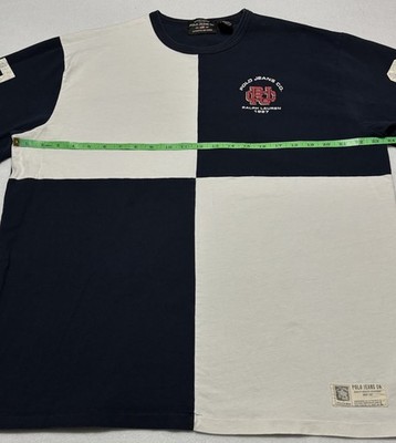 Vtg Polo Ralph Lauren Jeans CO 1967 Colorblock T-Shirt Navy White