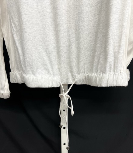 Comfy Lou & Grey Sz Medium Women's Drawstring Bottom Heather Gray Top Shirt - Picture 3 of 6