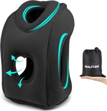 Maliton Inflatable Travel Pillow for Airplane Comfortable Sleeping to Relieve