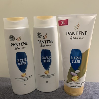 3)New Pantene Classic Clean Shampoox2 500ml &Conditioner Classic Clean 350ml X 1