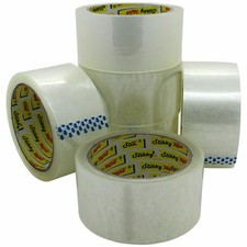 STICKY TAPE BRANDED PARCEL PACKING TAPE BROWN / CLEAR & LOW NOISE FRAGILE