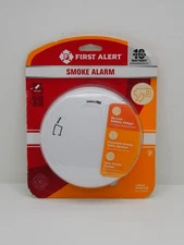 OPEN BOX - FIRST ALERT Battery Powered P1210E Smoke Alarm, White