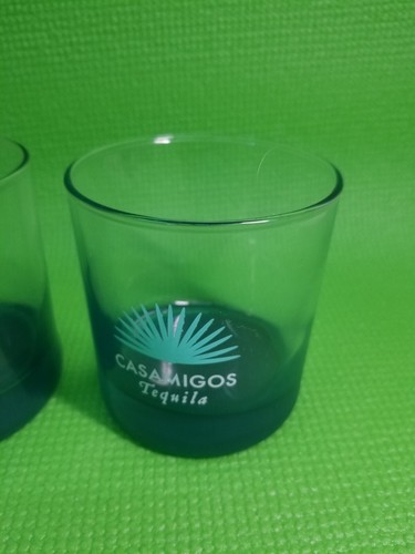 Casamigos Tequila Felsen Glas klar & grün SET 3 George Clooney's Company - Bild 5 von 7