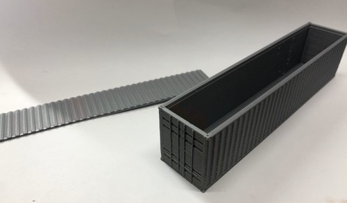 HO Scale 40’ Hi-Cube Corrugated Intermodel Container Undecorated - Bild 8 von 8