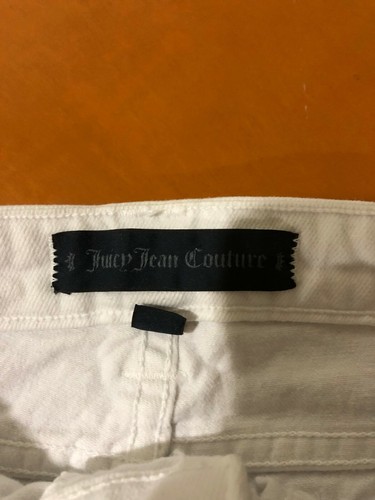 Girls Kid's Juicy Jean Couture White Denim Short Shorts Pockets Size 10 - Picture 3 of 5