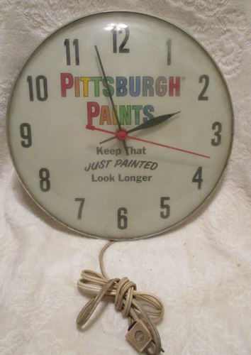 Vintage~Pittsburgh Paints~Electric Clock~Not Working - 第 1/18 張圖片