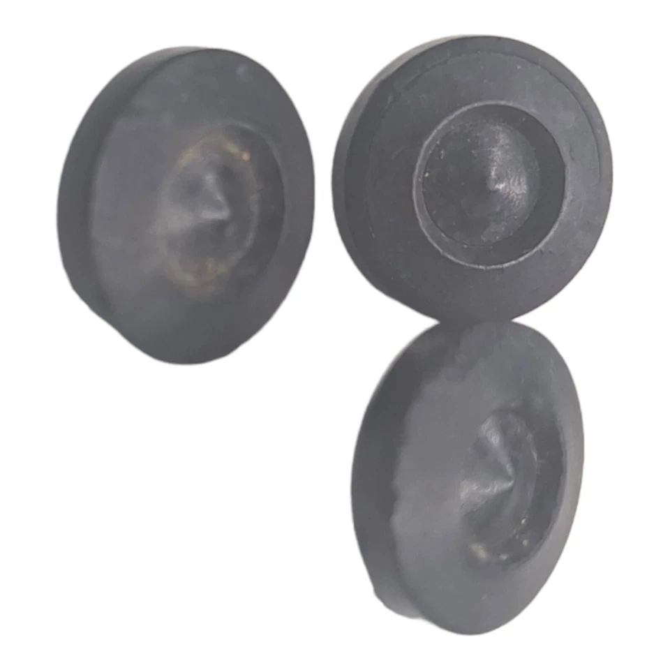 Lot 3 Buttons Vintage Black Molded Metal Shank 15 mm Diameter Shank - Image 3 of 4