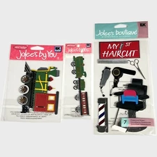 Jolees By You Scrapbooking Embellishments Stickers Haircut Train Choo Choo 3D