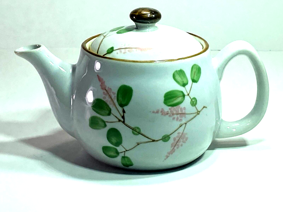 Teacup Set; 4 Cups & Lidded Teapot w/ Filter | eBay