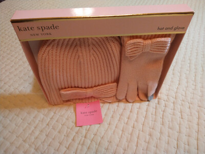 NWT KATE SPADE PINK HAT AND GLOVE GIFT BOX SET ONE SIZE | eBay display picture 1