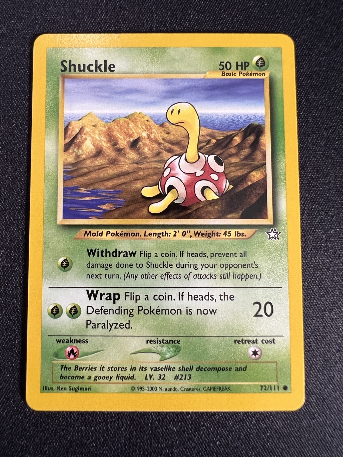 Pokémon - TCG Shuckle Neo Genesis - 72/111 Regular Unlimited Common - NM/LP