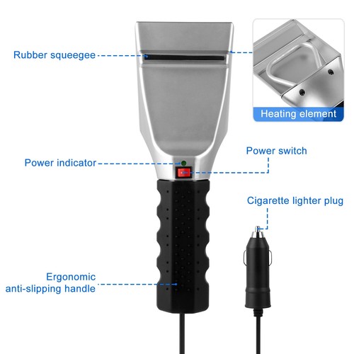 12V Car Auto Electric Heated Windshield Ice Snow Scraper Melter Cleaning Shovel - Picture 8 of 9