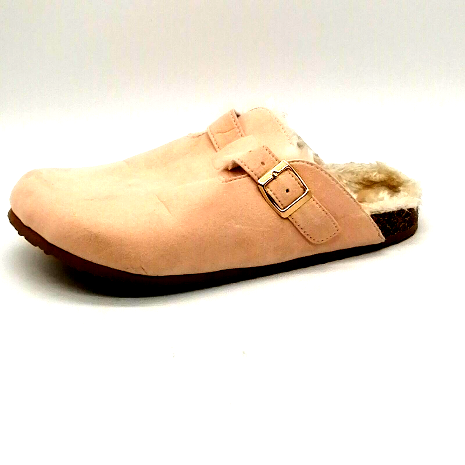 SAOLA Pantofola slip on da donna Maurices rosa fodera in pelliccia sintetica suola rigida piatta 6