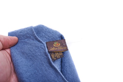 Loro Piana Blue Cashmere Silk Scarf / Shawl - Picture 12 of 12