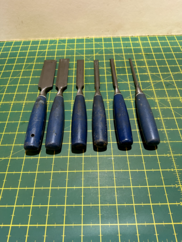 Nice Graduated Set of 6 no. Stanley 5002 Bevel Edge Wood Chisels - Picture 5 of 9