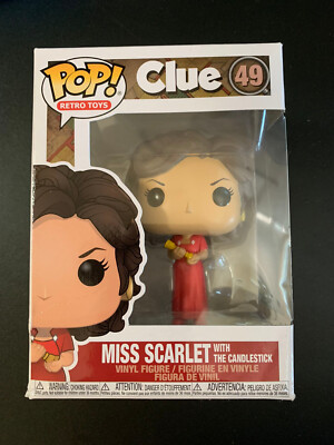 BOX DAMAGED* Clue: Miss Scarlet with Candlestick POP Vinyl