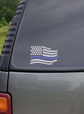 Police Flag Blue And White Carwindow Vinyl Decal 4x6 Us Back The Blue Us Seller Police Flag Blue And White Carwindow Vinyl Decal 4x6 Us Back The Blue Us Seller