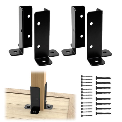 4Pack Adjustable Post Base Brackets Deck Post Anchor Fit 1.5X1.5,2X2,2X4,4X4 Pos
