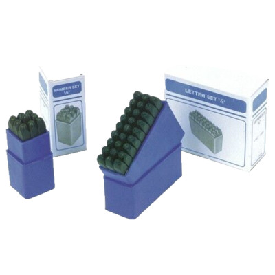 36 Piece Stamps Punch Set 1/4'' Square Size Letters and Numbers