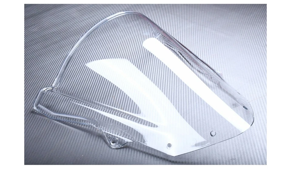 Bulle Transparente + Carbone Bleu / Saute Vent KAWASAKI ZX6R ZX-6R 2009-2012 - Photo 2/3
