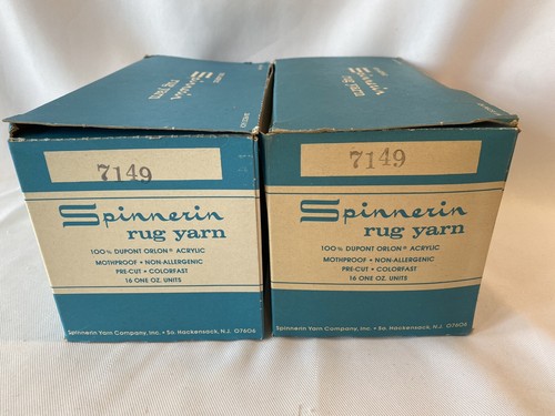 Vintage Spinnerin Rug Cut Yarn 7149 Off White 2 Boxes Of 16 - 1 Oz Ea/32 Oz - Picture 4 of 6