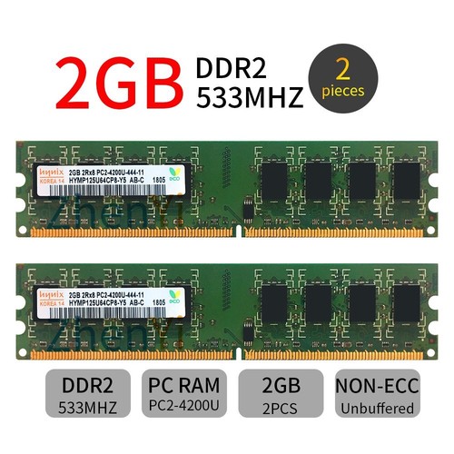 16GB 8GB 4GB 2GB DDR2 533MHz PC2-4200U CL4 Dimm Desktop Memory RAM For Hynix LOT - Picture 5 of 18