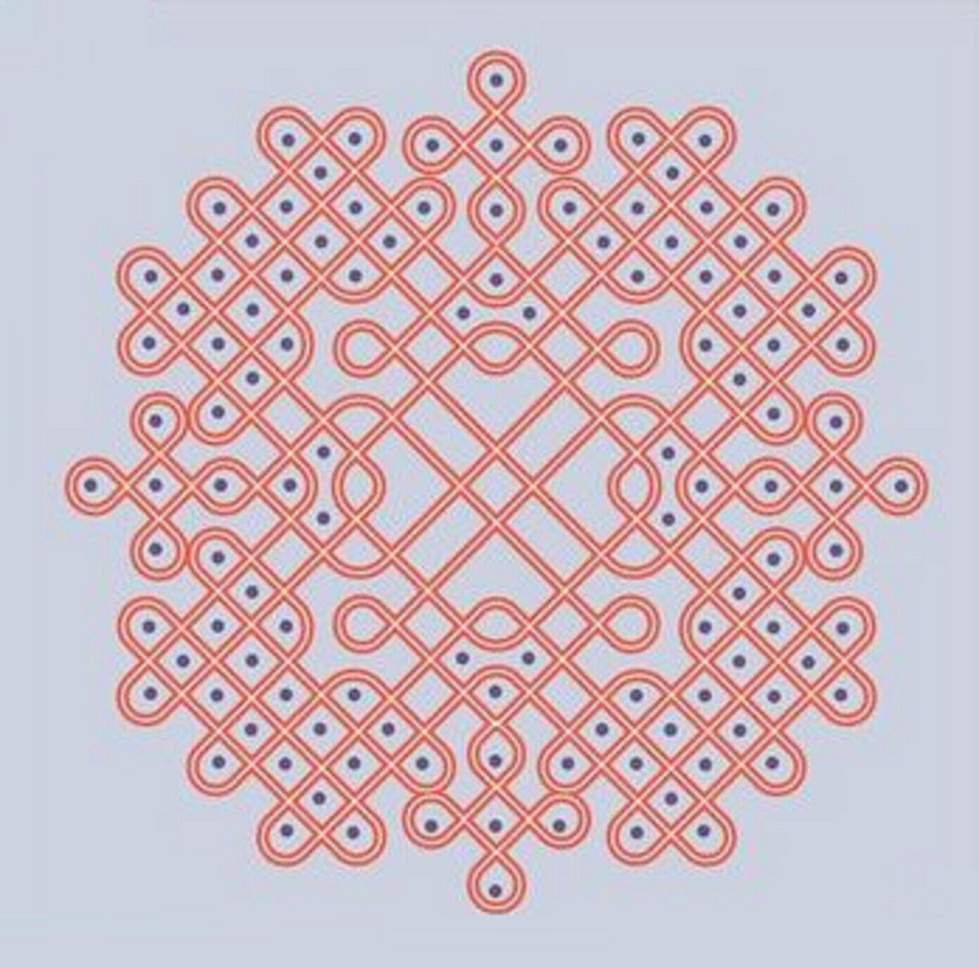 Beautiful Kolam Rangoli Sticker for Festival Home Decor Floor Art T798