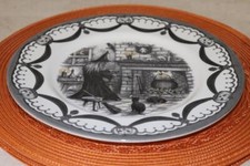 ROYAL STAFFORD HALLOWEEN WICKED WITCH DINNER PLATES-MADE IN ENGLAND-SET OF 4-NEW