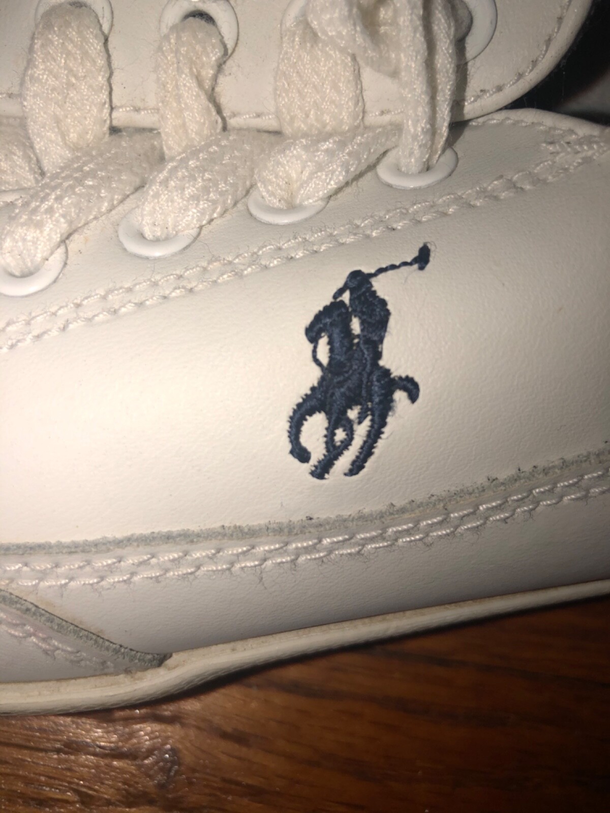 Polo vintage by Ralph Lauren bianca con logo pony sneaker mules donna 8 5B