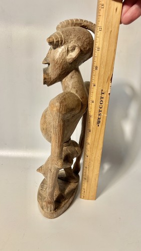 Figura de madera tallada arte tribal africano vintage - Imagen 6 de 9