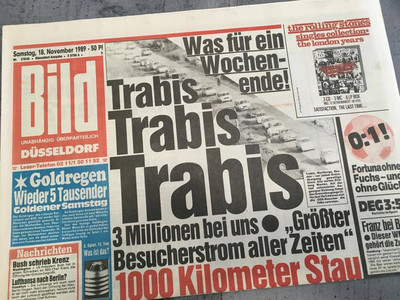 Bildzeitung Du 5 Octobre 1989 – Journal Vintage – Cadeau De Naissance – Foot RDA