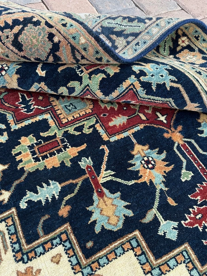 Brand New Oriental Accent Rug Handmade in India, Colorful Geometric Design, 4x6 - Image 2 of 4