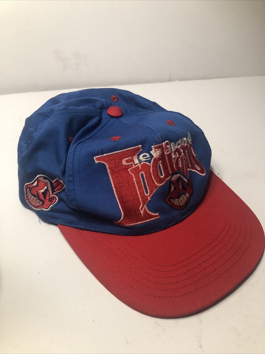 Vintage CLEVELAND INDIANS The Cap Hat Snapback Baseball MLB