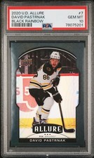 2020 Upper Deck Allure David Pastrnak Black Rainbow #7 PSA 10 Pop 1