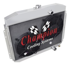 Ar Champion 2 Row Radiator12 Fans-1961-1964 Ford F-series 6 Cylinder Engine