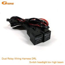 Dual Relays Harness For Auto Modified Drl Angel Eyes Switch Headligh L H Beam