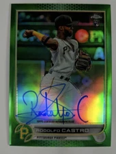 2022 Topps Chrome Autograph Green Refractor Rodolfo Castro Rookie RC, #d/99
