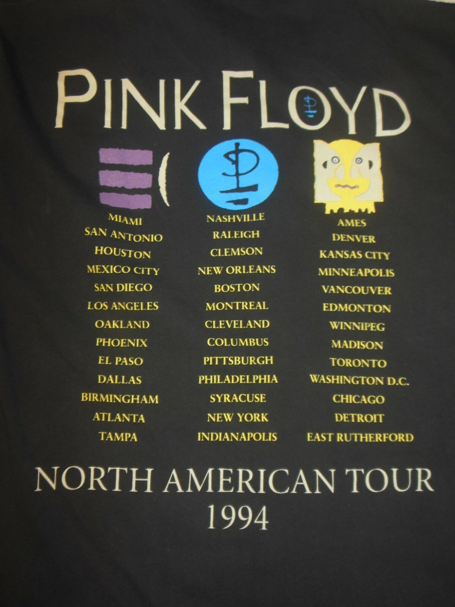 トップス pink floyd 1994 north American tour Vintage Pink Floyd 1994 North American Tour Concert Brockum