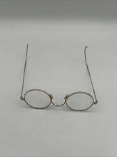 VTG ANTIQUE 1/10 12K G.F. GOLD Filled Frames Round Wire EYE GLASSES W/Case READ