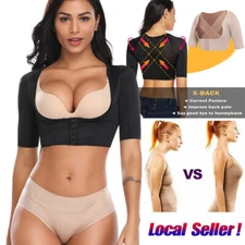 Faja De Compresion Para Mujer Talladora De Brazos y Corrector Postura Tops Slim