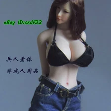 1:6 UANDD Super Large Bust OB Pale Skin Flexible Female Figure Body Fit 12''Head